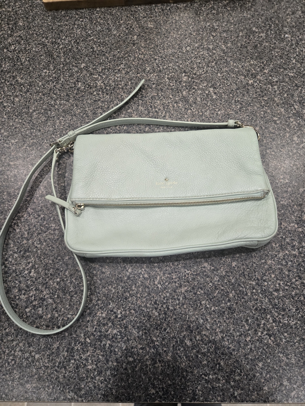 Kate Spade Cobble Hill Clark Mint Pebbled Leather Crossbody